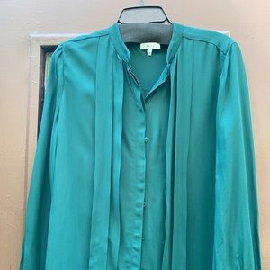 Reiss pleated front blouse